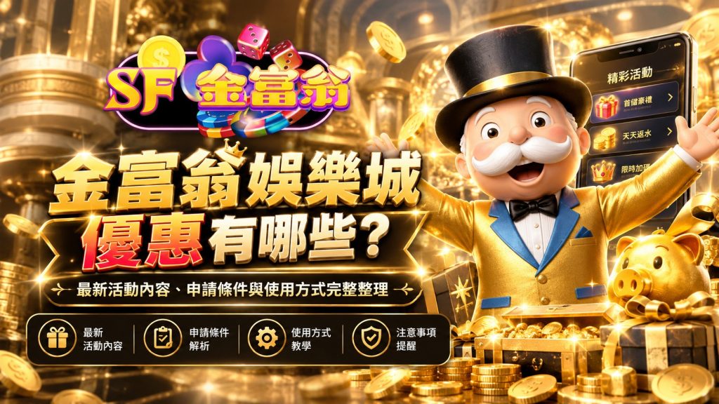 金富翁娛樂城優惠有哪些？最新活動內容、申請條件與使用方式完整整理
